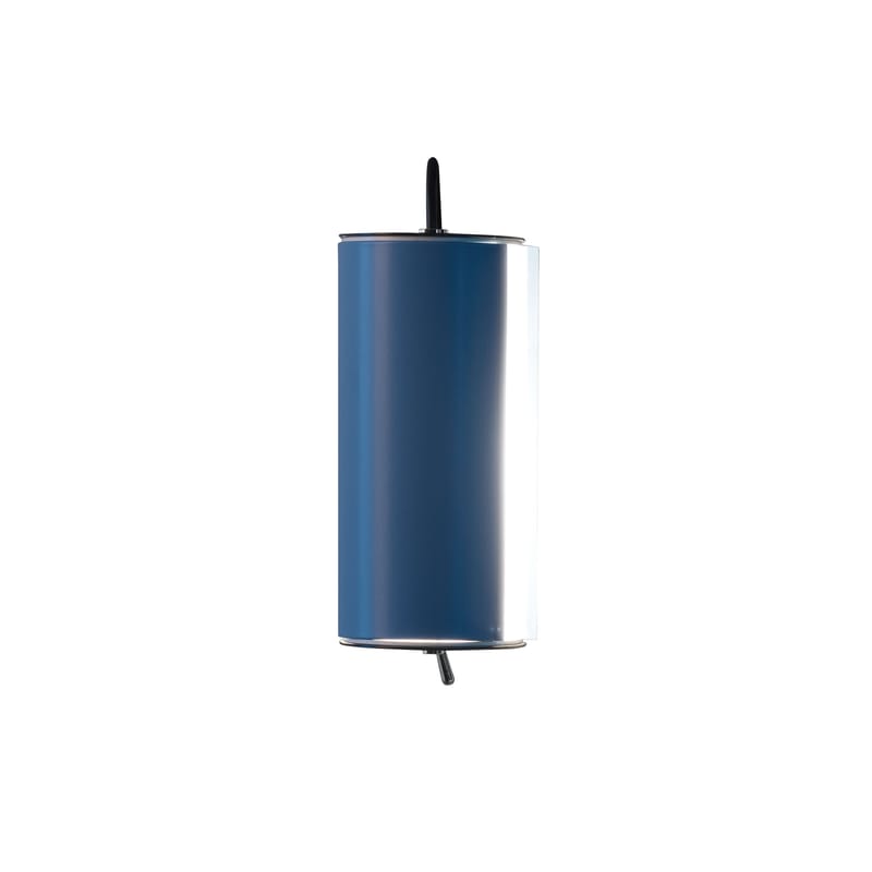 Luminaire - Appliques - Applique Cylindrique Petite métal bleu / L 16 cm - Charlotte Perriand, 1950\' - Nemo - L 16 cm / Bleu clair - Aluminium peint