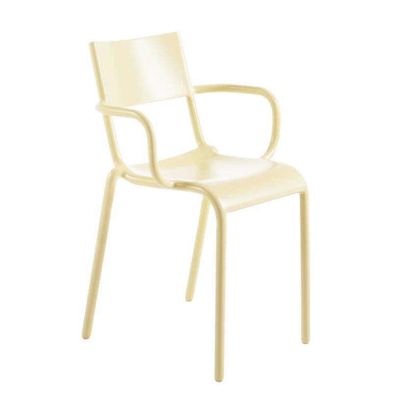 Mobilier - Chaises, fauteuils de salle à manger - Fauteuil empilable Generic A plastique jaune - Kartell - Jaune - Polypropylène