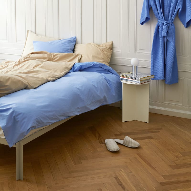 Housse de couette 240 x 220 cm Duo tissu bleu / Coton Oeko-tex - Hay