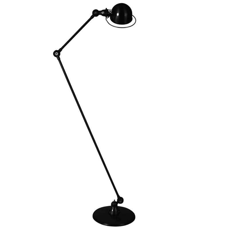 Luminaire - Lampadaires - Lampadaire Loft / 2 bras articulés - H max 160 cm - Jieldé - Noir mat - Acier inoxydable