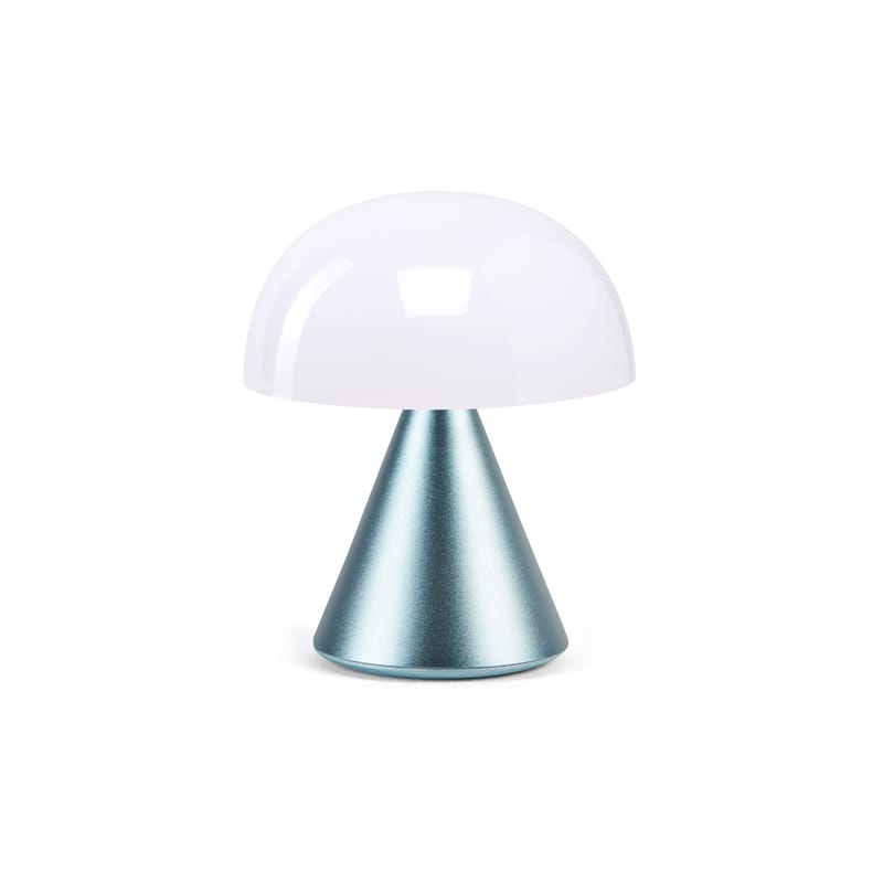 Luminaire - Lampes de table - Lampe sans fil rechargeable Mina Mini LED métal plastique bleu / H 8,3 cm / INDOOR - Lexon - Bleu clair - ABS, Aluminium