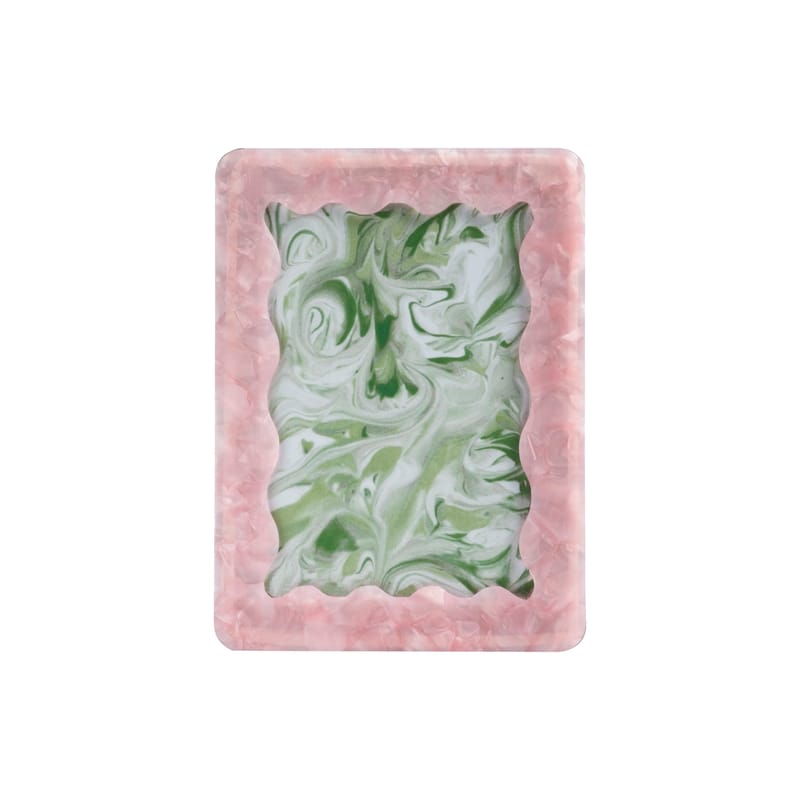 Dekoration - Dekorationsartikel - Bilderrahmen Wavy plastikmaterial rosa / 19 x 14 cm - Acryl - & klevering - 19 x 14 cm / Rosa - Polyacryl