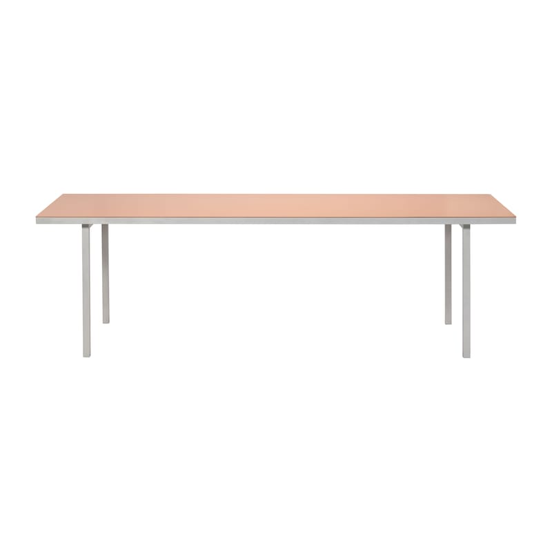Jardin - Tables de jardin - Table rectangulaire Alu table métal rose / 240 x 85 cm - (indoor/outdoor) - valerie objects - Rose - Aluminium