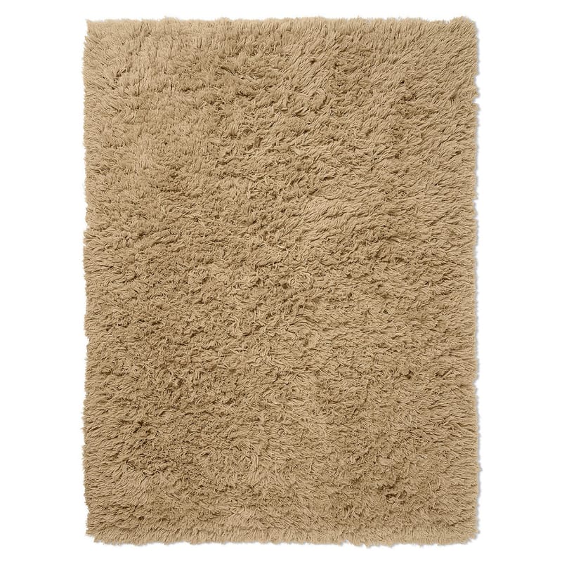 Décoration - Tapis - Tapis Meadow Large  beige / Poils longs - 200 x 300 cm / Laine tuftée main - Ferm Living - 200 x 300 cm - Laine