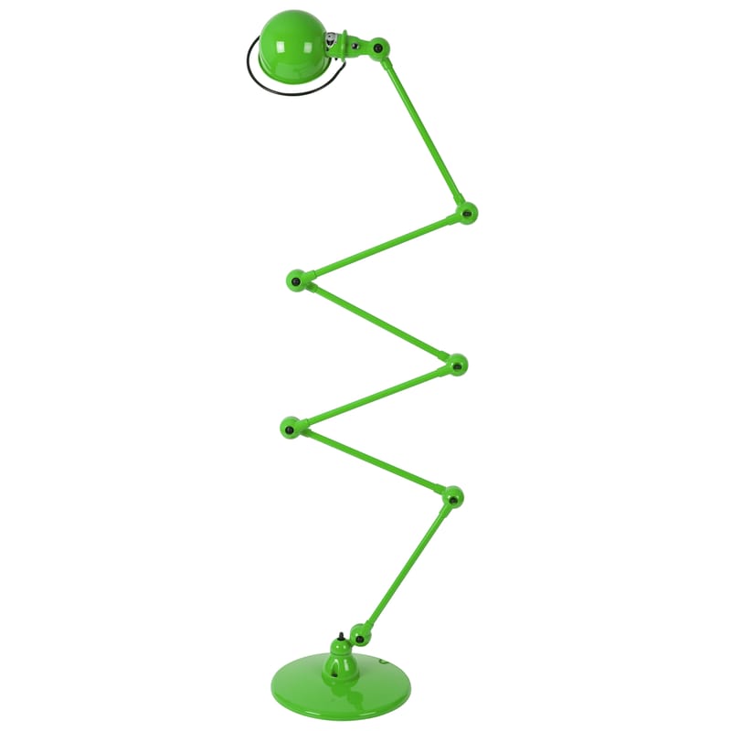 Lighting - Floor lamps - Loft Zigzag Floor lamp metal green 6 arms - H max 240 cm - Jieldé - Apple green - Stainless steel