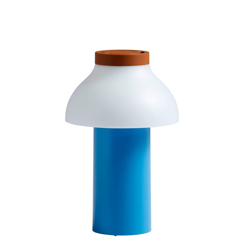 Décoration - Pour les enfants - Lampe extérieur sans fil rechargeable PC Portable plastique bleu / Pour l\'extérieur -USB - Hay - Bleu ciel, blanc & terrazzo - ABS, Polypropylène