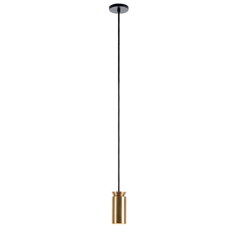 Luminaire - Suspensions - Suspension Triana Simple or métal / Ø 6 x 15 cm - Carpyen - Or - Aluminium