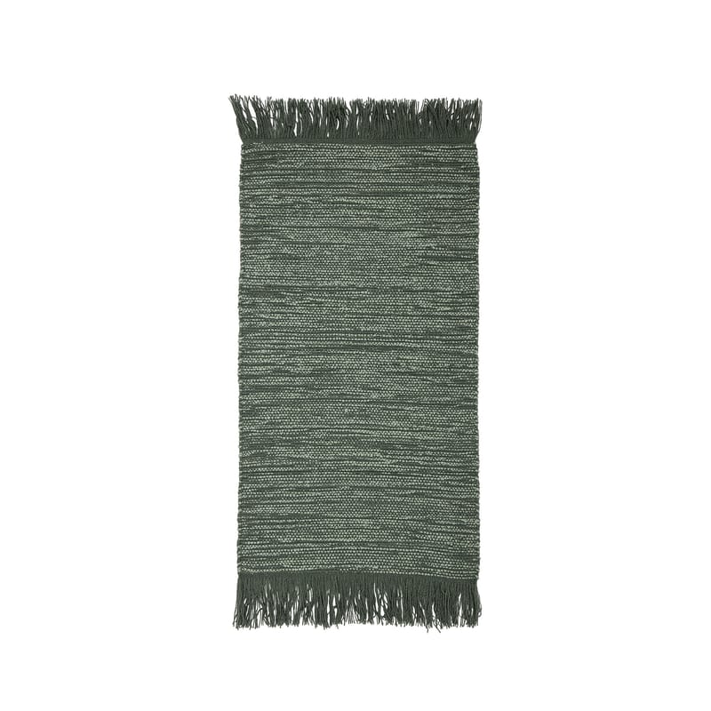 Décoration - Tapis - Tapis   vert / Laine - 60 x 120 cm - Bloomingville - Vert - Coton, Laine