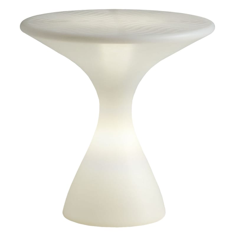 Arredamento - Tavolini  - Tavolino Kissino materiale plastico bianco A 45 cm - Driade - Bianco opalino - Polietilene
