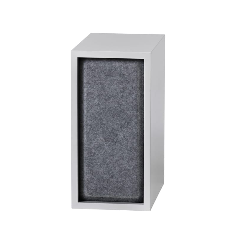 Furniture - Bookcases & Bookshelves -  Acoustics board textile grey For Small Stacked shelf - 43x21 cm - Muuto - Grey - Felt