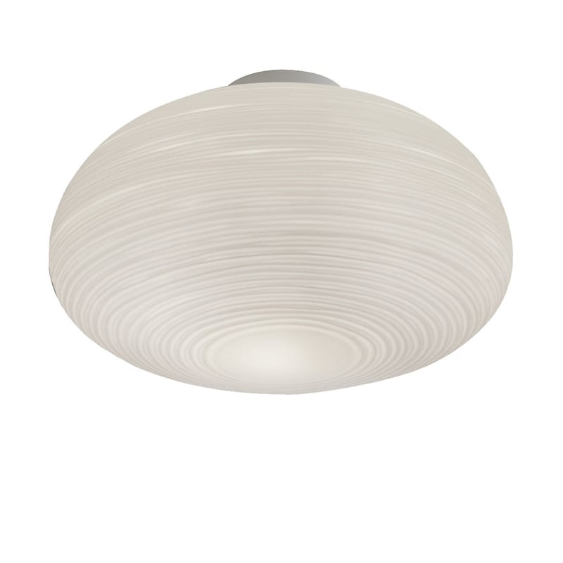 Lighting - Wall Lights - Rituals 2 Ceiling light glass white Ø 34 x H 21 cm - Foscarini - White - Lacquered metal, Mouth blown glass