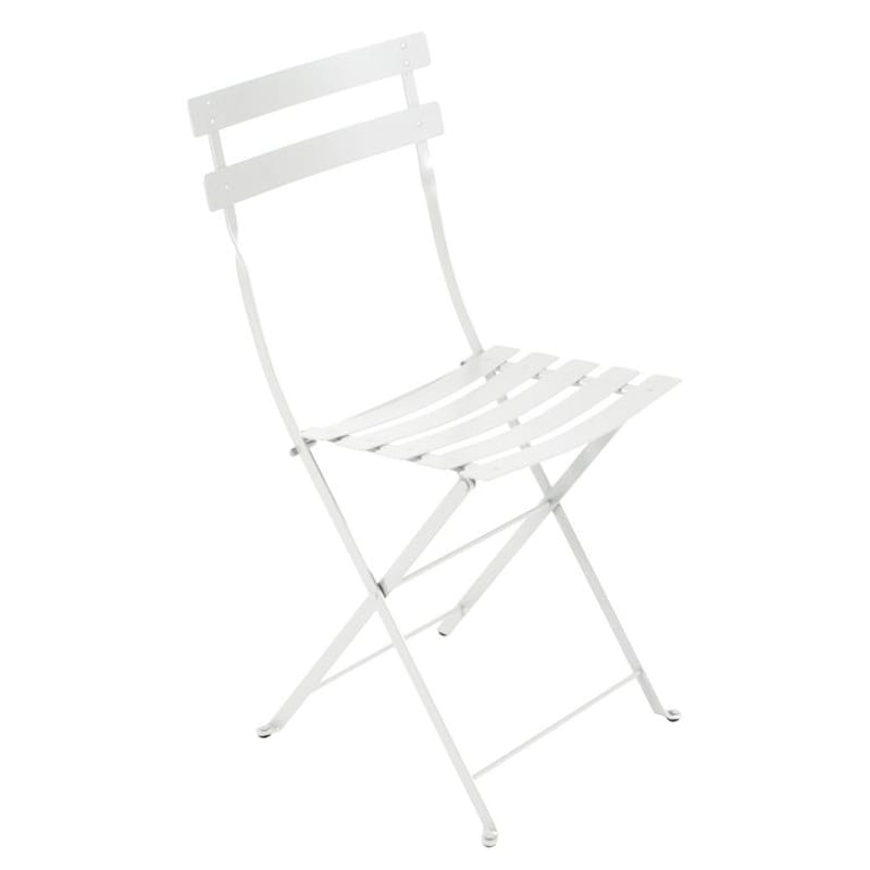Mobilier - Chaises, fauteuils de salle à manger - Chaise pliante Bistro métal blanc - Fermob - Blanc coton - Acier laqué