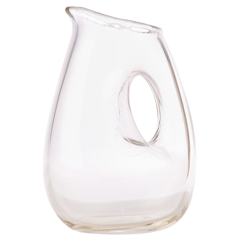 Tisch und Küche - Karaffen - Karaffe Jug with hole glas transparent - Pols Potten - Transparent - mundgeblasenes Glas
