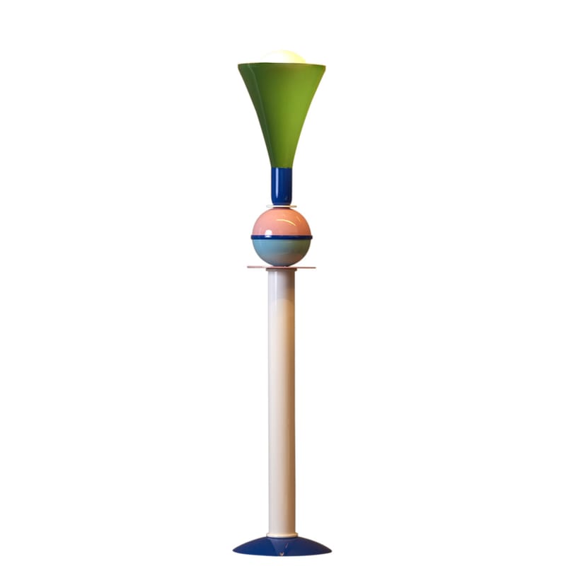 Luminaire - Lampes de table - Lampe de table Carmen métal multicolore / H 75 cm - Slide - H 75 cm / Vert, bleu, rose - Aluminium laqué