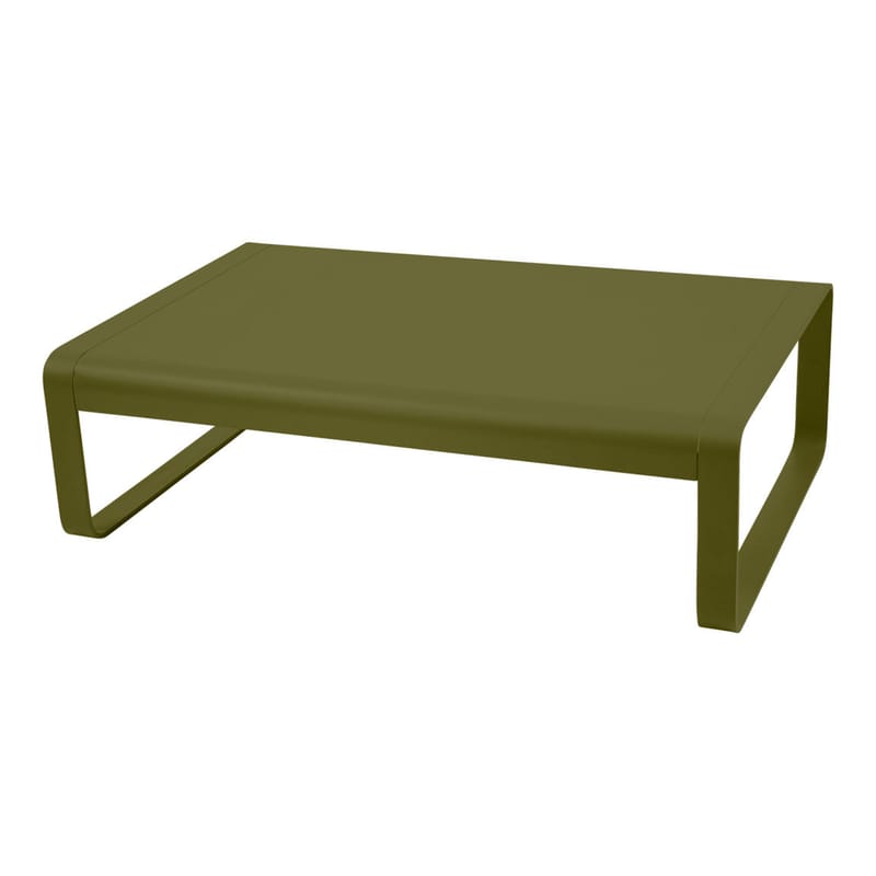Mobilier - Tables basses - Table basse Bellevie métal vert / Aluminium - 103 x 75 cm - Fermob - Pesto - Aluminium