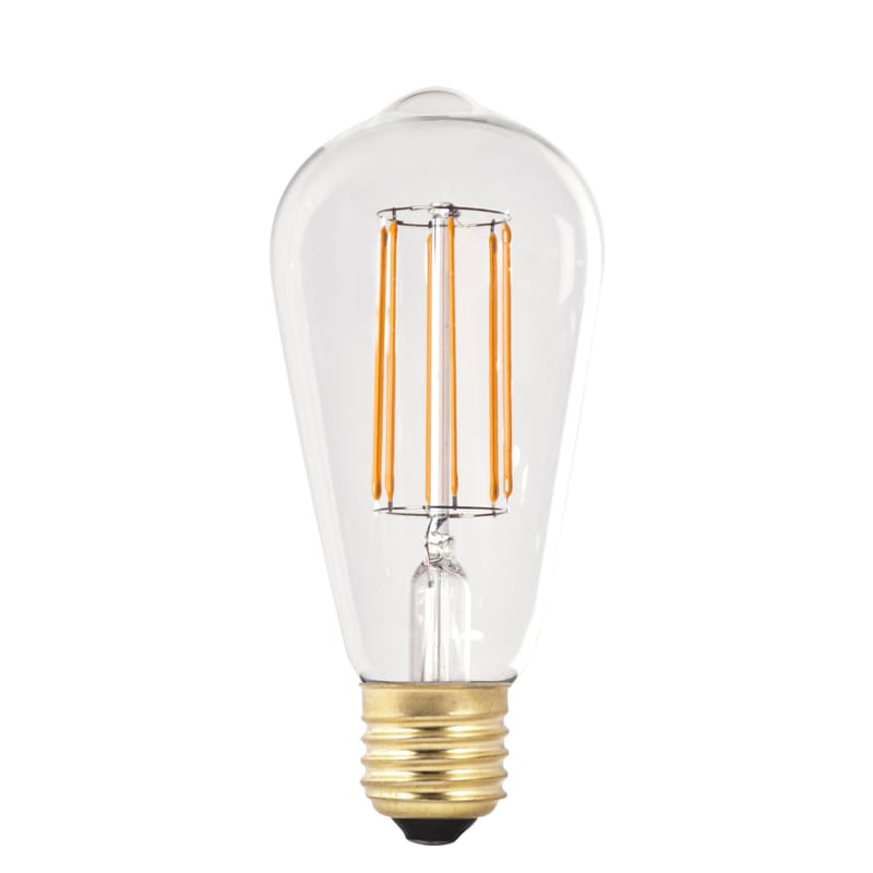 Luminaire - Ampoules et accessoires - Ampoule LED filaments E27 ST64 verre or transparent / 6W (60W) - Pop Corn - Transparent / Or - Métal, Verre