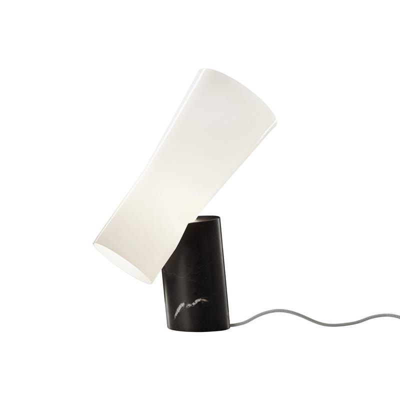 Luminaire - Lampes de table - Lampe de table Nile verre pierre noir / Marbre  - H 55 cm - Foscarini - Noir - Marbre, Verre