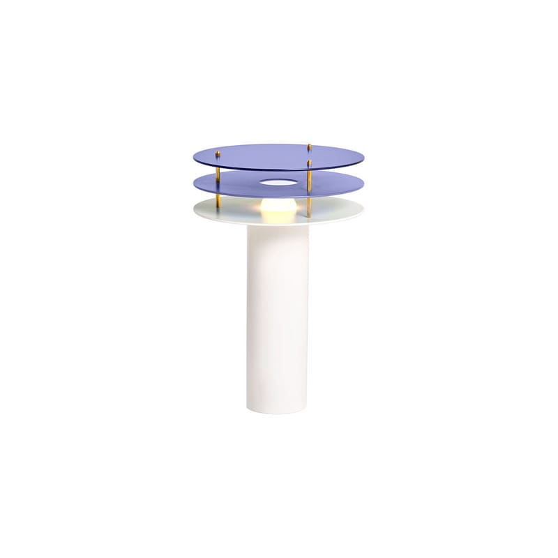 Blue and sales white candlestick lamps
