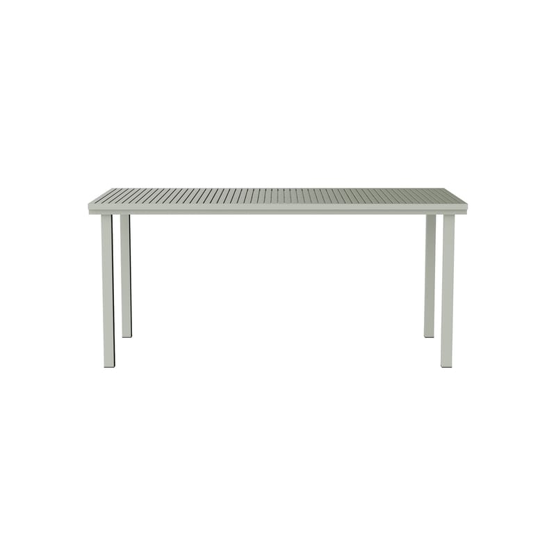 Jardin - Tables de jardin - Table rectangulaire 19 Outdoors métal gris / 167,5 x 80,5 cm - Aluminium - NINE - Gris - Aluminium thermolaqué