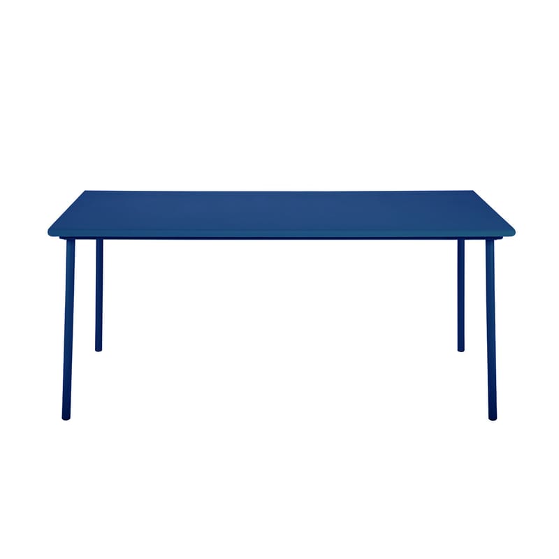 Jardin - Tables de jardin - Table rectangulaire Patio métal bleu / 200 x 100 cm - Tôle pleine - Tolix - Bleu Océan - Acier inoxydable