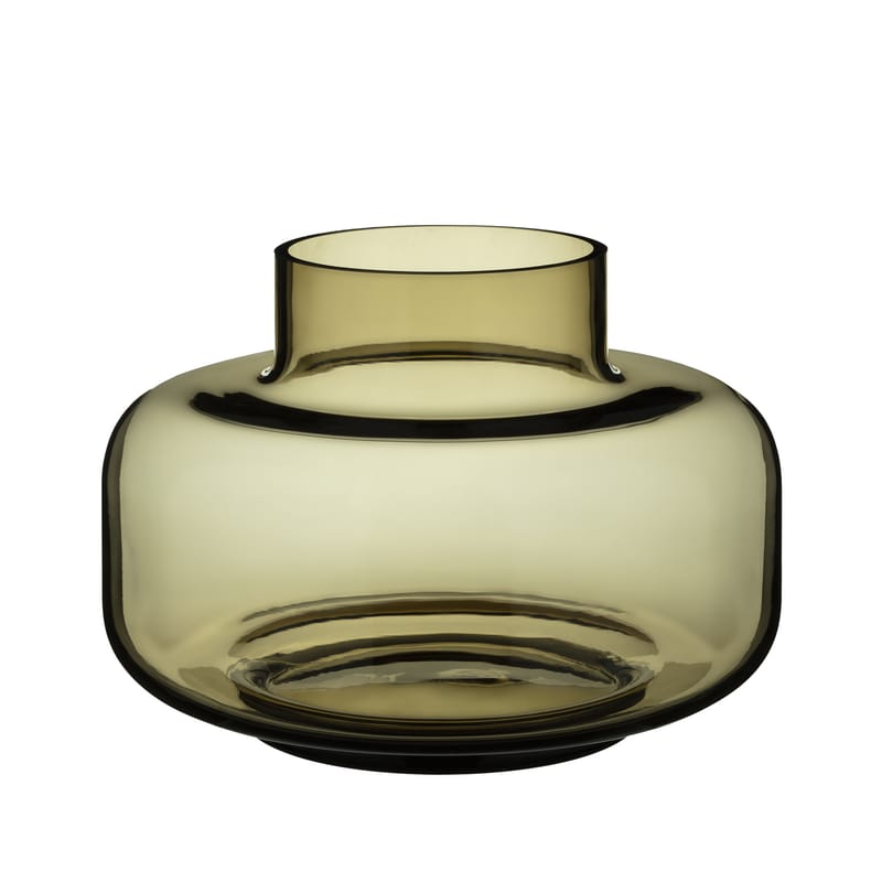 Décoration - Vases - Vase Urna verre marron / Ø 30 x H 21 cm - Marimekko - Argile - Verre soufflé bouche