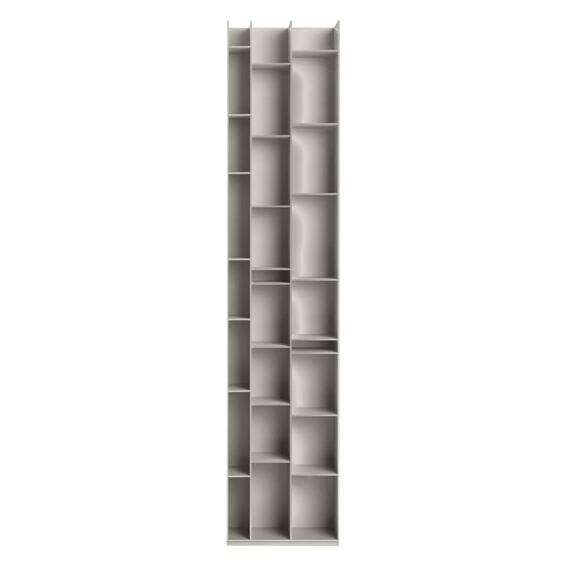Mobilier - Etagères & bibliothèques - Bibliothèque Random 3C bois gris / L 46 x H 217 cm - MDF Italia - Gris cendré - Fibre de bois