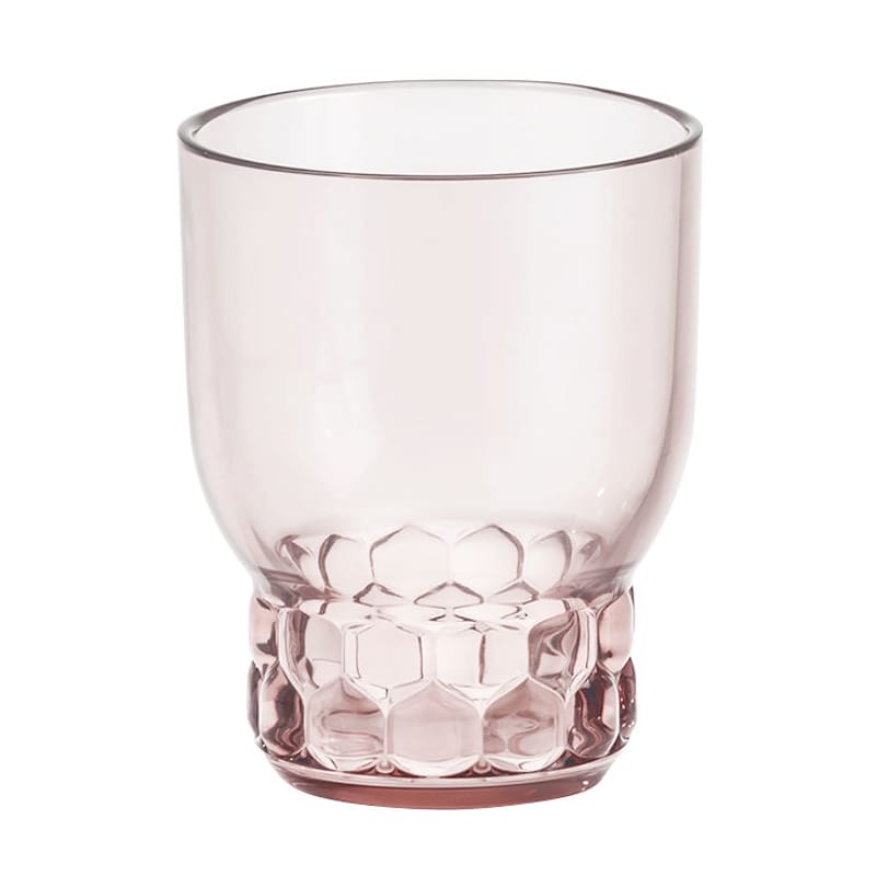 Tavola - Bicchieri  - Bicchiere Jellies Family - / Medium - H 11 cm di Kartell - Rosa - PMMA
