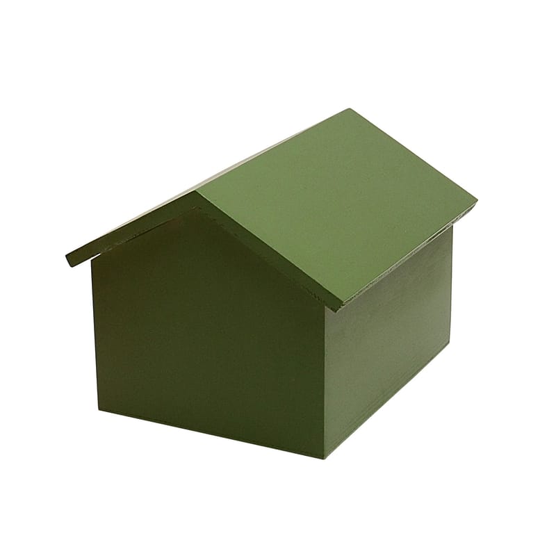 Mobilier - Mobilier Kids - Coffre Maison bois vert / Small - L 35 cm - Compagnie - Vert - MDF peint