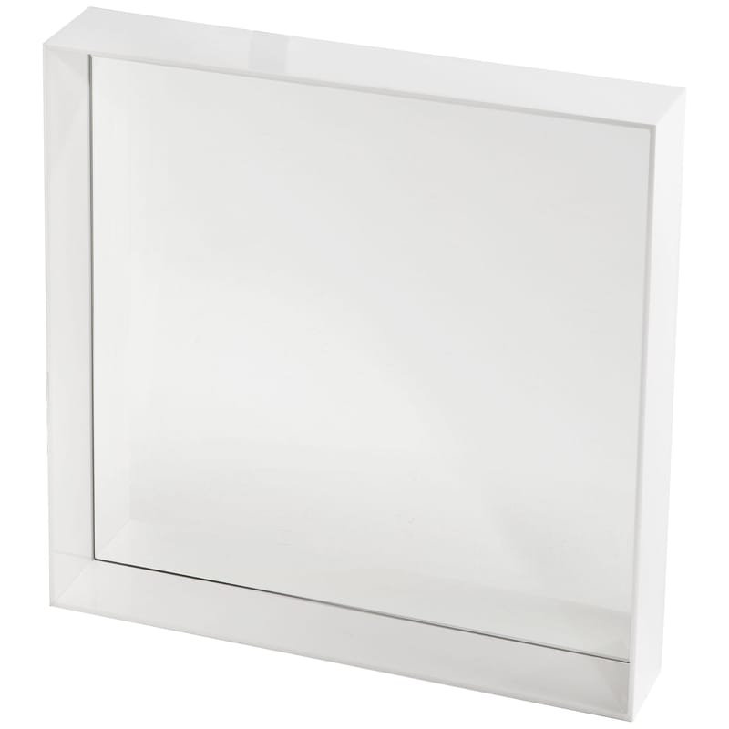 Accessoires - Accessoires salle de bains - Miroir mural Only me plastique blanc / L 50 x H 50 cm - Philippe Starck, 2012 - Kartell - Blanc brillant - PMMA