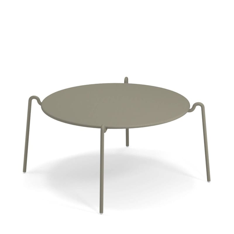 Mobilier - Tables basses - Table basse Rio R50 métal gris / Ø 104 cm - Emu - Gris-vert - Acier