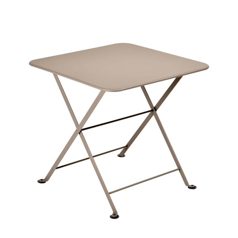 Mobilier - Tables basses - Table basse Tom Pouce métal gris / 50 x 50 cm - Fermob - Muscade - Acier peint