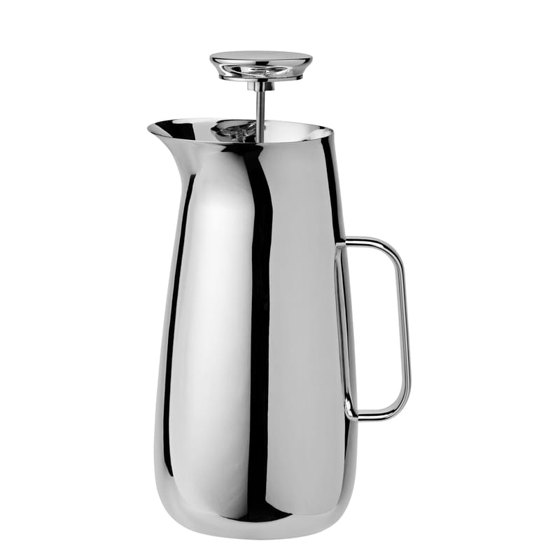 Tavola - Macchina da caffè - Caffettiera a stantuffo Foster argento metallo / Acciaio - 1 L - Stelton - Acciaio - Acciaio inossidabile