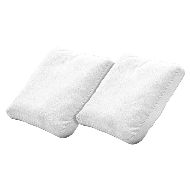Interni - Cuscini  - Cuscino Plastics Duo tessuto bianco Set di 2 - Kartell - Bianco - Tessuto