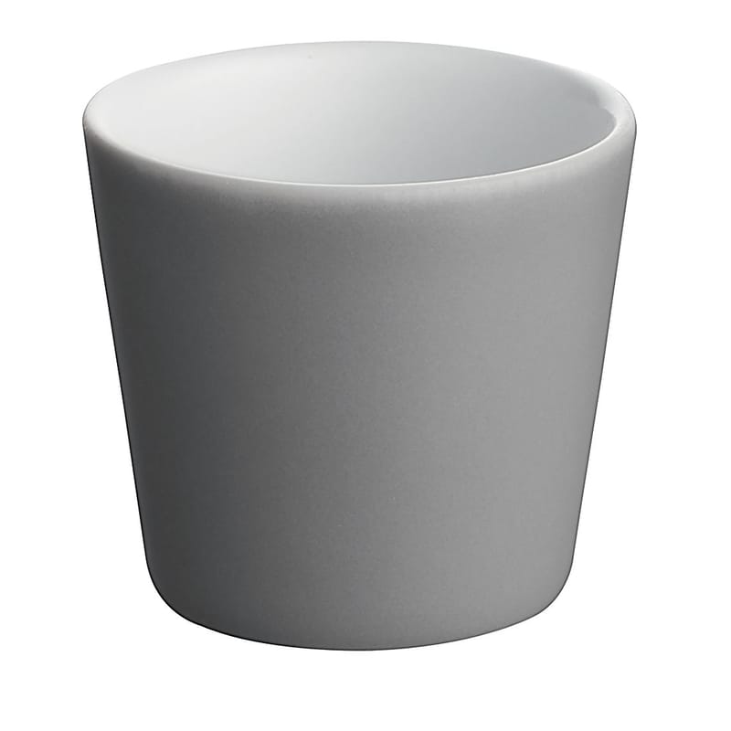 Tisch und Küche - Tassen und Becher - Espressotasse Tonale keramik grau - Alessi - Dunkelgrau / innen weiß - Keramik im Steinzeugton