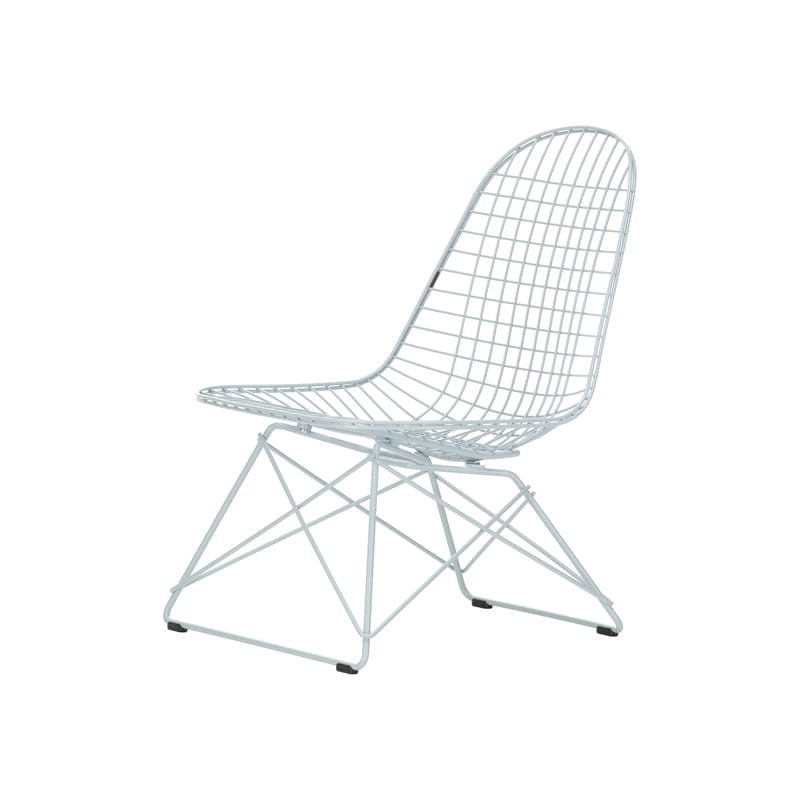 Mobilier - Fauteuils - Fauteuil lounge Wire Chair LKR métal bleu / Charles & Ray Eames, 1951 - Vitra - Bleu ciel - Acier époxy