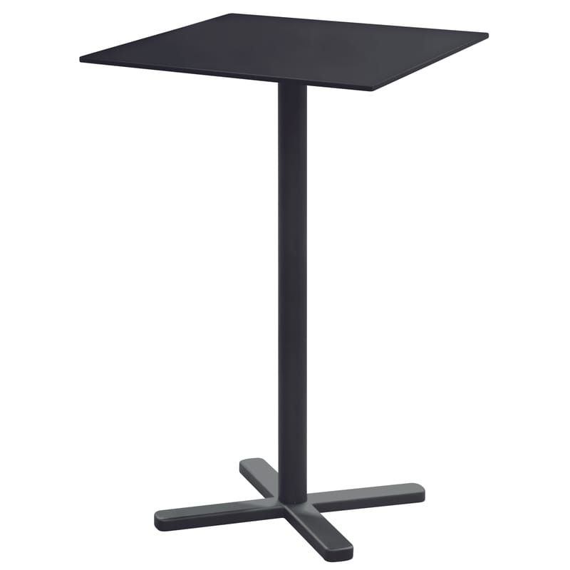 Furniture - High Tables - Darwin Foldable high table grey black metal / 70 x 70 cm - Emu - Antique Iron - Varnished steel