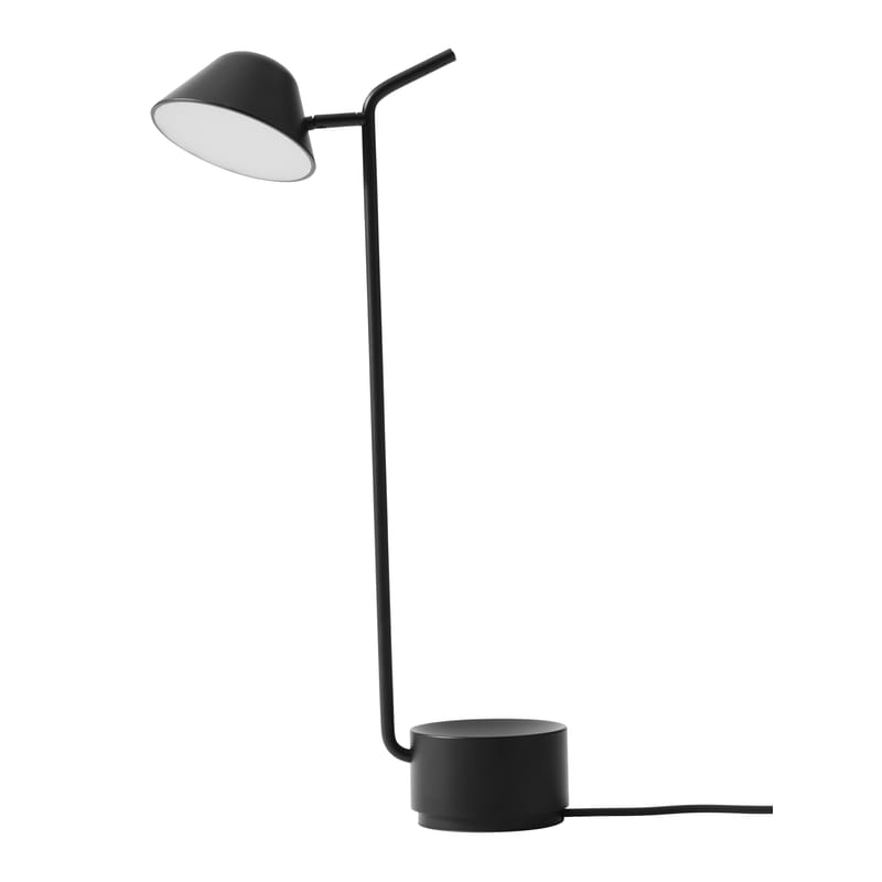 Luminaire - Lampes de table - Lampe de table Peek LED métal noir / H 45 cm - Audo Copenhagen - Noir - Acier poudré