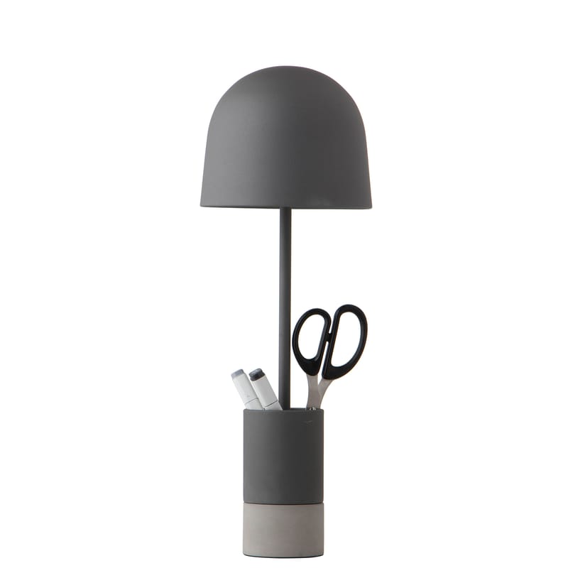 Luminaire - Lampes de table - Lampe de table Pen métal pierre gris / béton - Frandsen - Gris bleuté mat - Béton, Métal peint