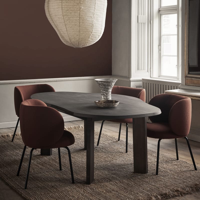 Dark wood shop extending table