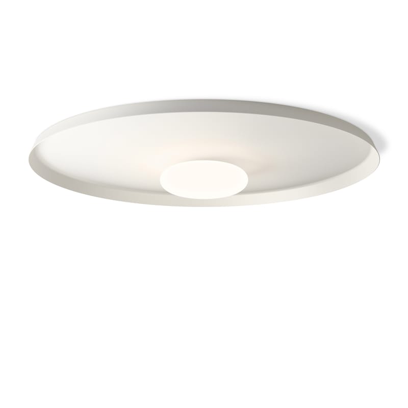 Luminaire - Plafonniers - Plafonnier Top LED métal blanc / Ø 90 cm - Aluminium - Vibia - Blanc - Aluminium, Verre