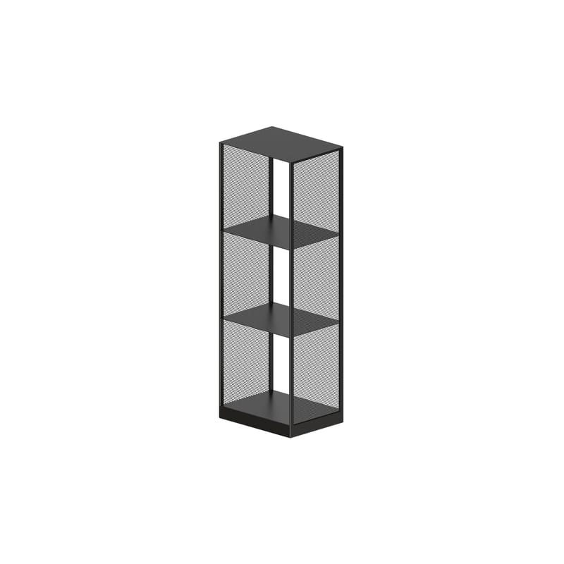 Möbel - Regale und Bücherregale - Regal Tristano Small metall schwarz / H 116 cm - Zeus - Kupfrig-schwarz sandgestrahlt - Stahl