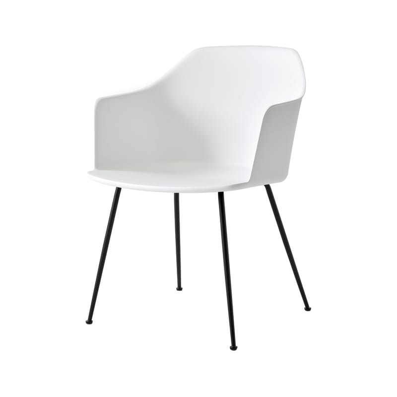 Möbel - Stühle  - Sessel Rely HW33 plastikmaterial weiß beige / Recycling-Kunststoff - &tradition - Sandbeige / Bronzefarbene Füße - Glasfaser, Recyceltes Polypropylen, Stahl