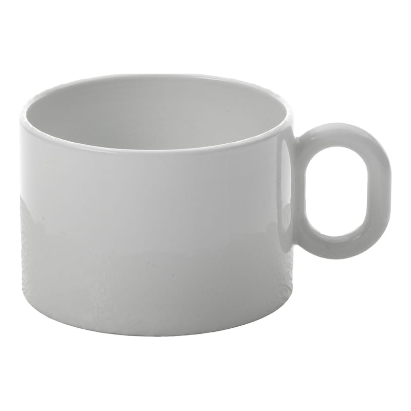Table et cuisine - Tasses et mugs - Tasse à thé Dressed céramique blanc - Alessi - Tasse à thé / Blanc - Porcelaine