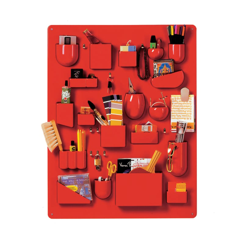 Furniture - Bookcases & Bookshelves - Uten.Silo I Wall storage plastic material red / Dorothee Becker (1969) - 67 x 87 cm - Vitra - Red - ABS