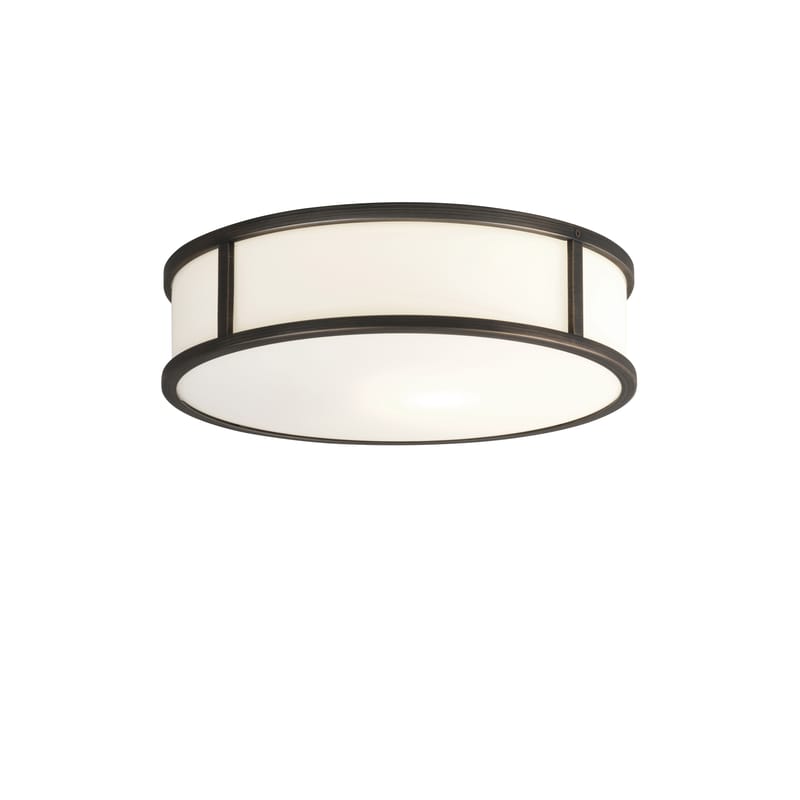 Luminaire - Appliques - Applique Mashiko Round LED verre métal / Ø 30 cm - Astro Lighting - Bronze - Acier inoxydable, Verre