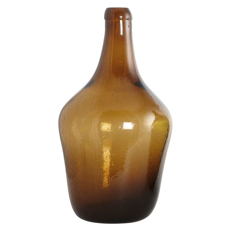 Bottle Bud vase glass brown Mouthblow glass - H 41 cm - House Doctor - Brown - Mouth blown glass