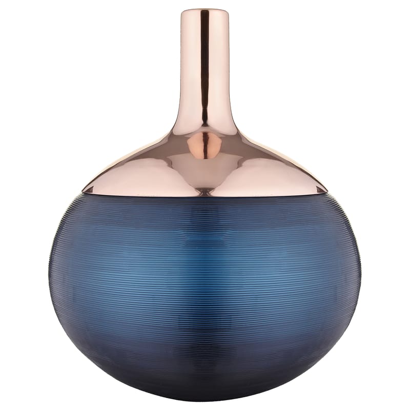Tableware - Around wine - Plum Ice bucket glass copper - Tom Dixon - Copper / dark blue - Mouth blown glass