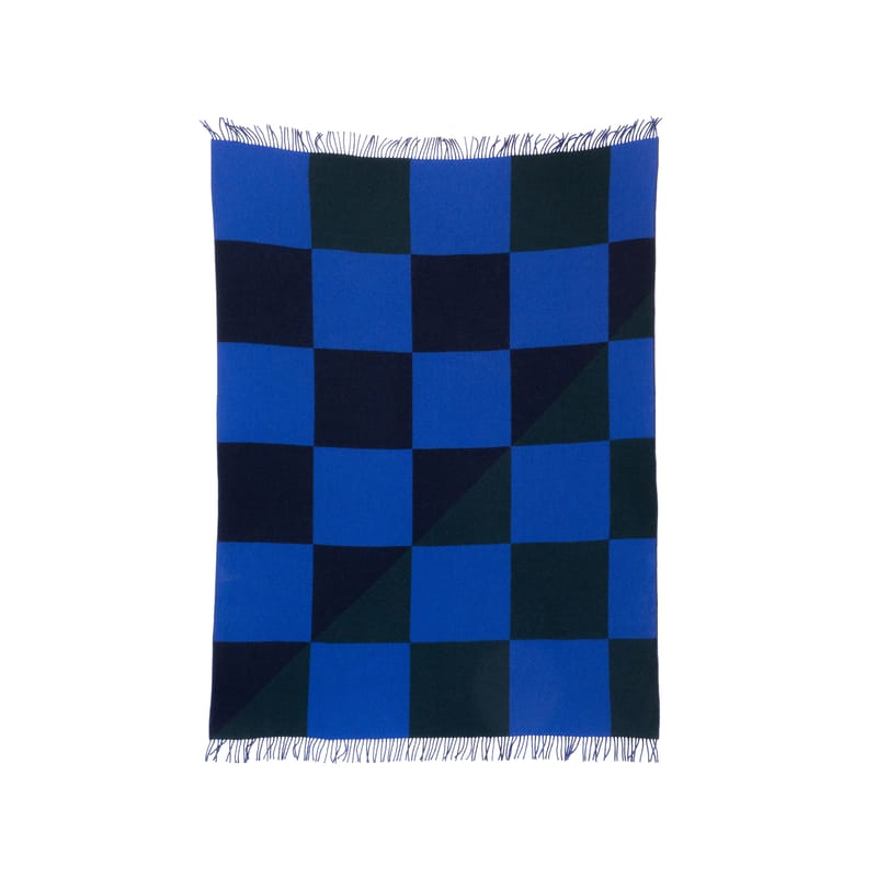 La boutique de Noël - Cadeaux insolites - Plaid Brush tissu multicolore / 200 x 150 cm - raawii - Bleu / Vert / Navy - Cachemire, Laine
