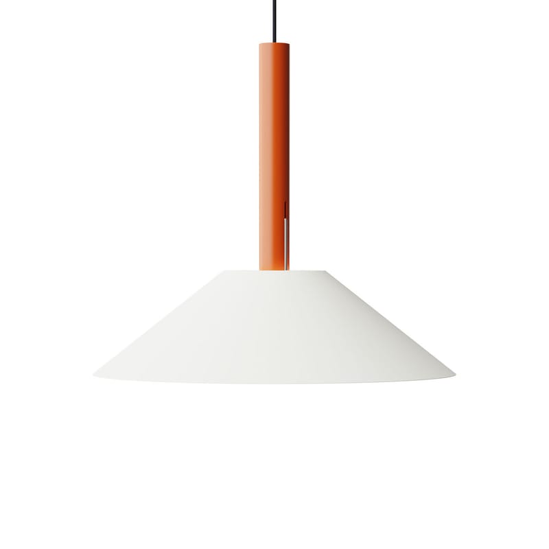 Luminaire - Suspensions - Suspension Hook Large métal orange / Ø 60 x H 53,3 cm - NINE - Orange - Acier, Aluminium