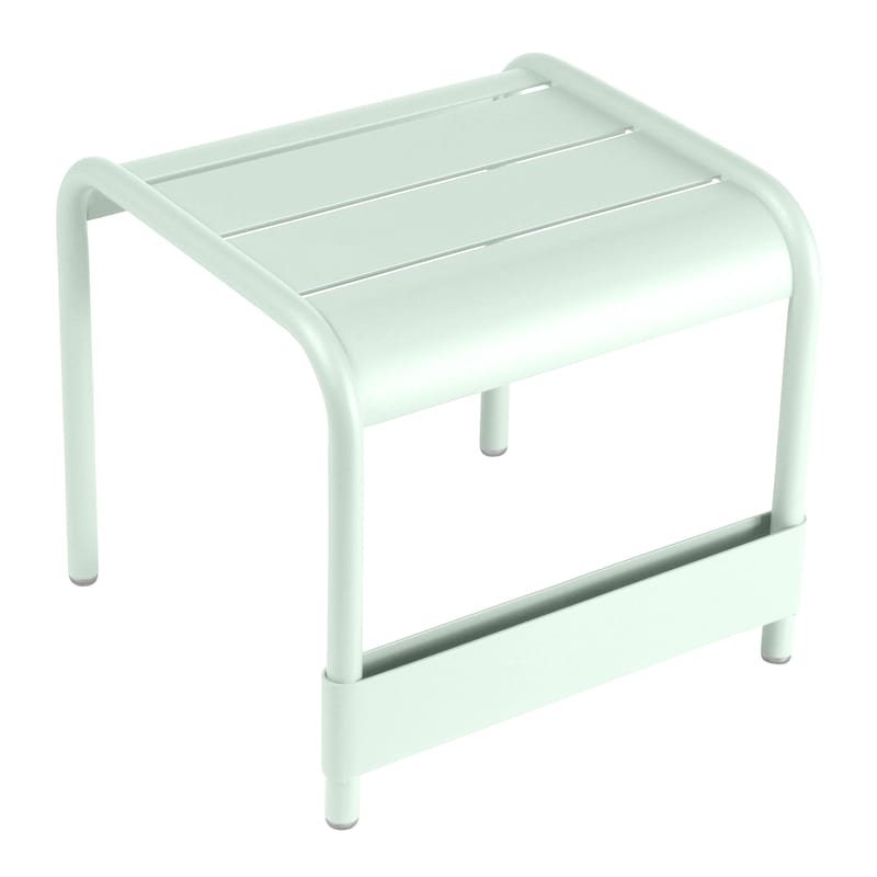 Mobilier - Tables basses - Table d\'appoint Luxembourg métal vert / Repose-pieds - 44 x 42 cm - Fermob - Menthe glaciale - Aluminium laqué